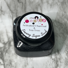 Load image into Gallery viewer, Activated Charcoal & Tea Tree Foaming Sugar Scrub